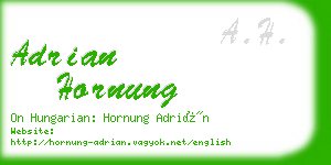 adrian hornung business card